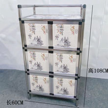 不锈钢碗柜收纳柜橱柜灶台储物柜厨房柜子灶台柜家用铝合金橱柜