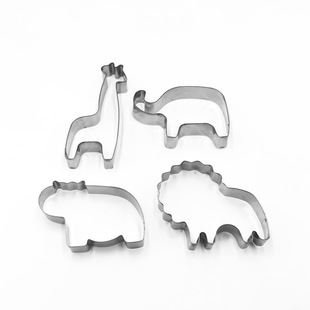 in stock variety of forest zoo stainless steel biscuit mold giraffe lion hippo elephant shape fruit cut