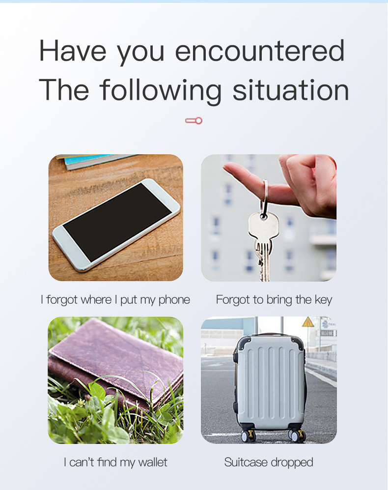 Neuer runder Bluetooth Anti-Verlust-Tracker Objekt Finder Gepäck Anti-Diebstahl kompakter bidirektionaler Alarm Finder