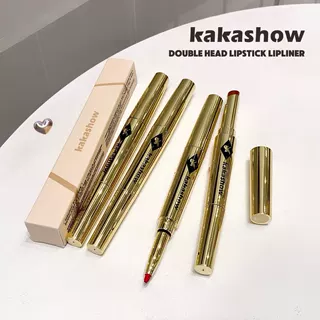 kakashow双头口红唇线笔素颜裸妆哑光显色勾勒唇形柔雾自然氛围感