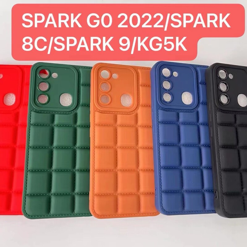 Applicable to TECNO voice model SPARKGO 2022 square bright eyes TPU car line fine hole air cushion phone case