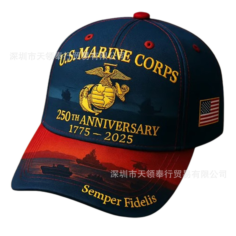 国境を越えた新商品 帽子 米国海兵隊250周年記念キャップ 野球帽|undefined