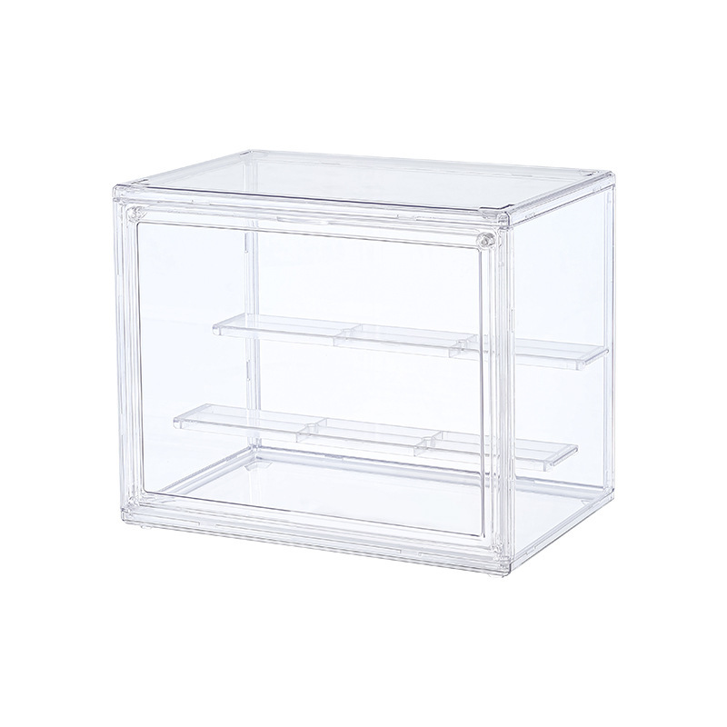 Acrílico de gran capacidad caja ciega soporte de exhibición de almacenamiento burbuja mate caja hecha a mano modelo transparente muñeca de piso a prueba de polvo