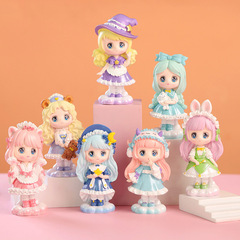 【厳選】追光少女創意樹脂オフィスデスクトップアニメかわいい泡少女ブラインドケース公仔フィギュア