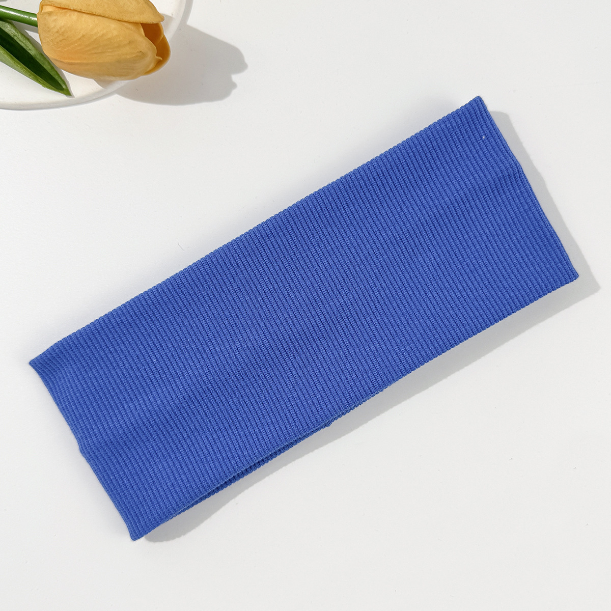 Nueva banda de pelo de punto de color sólido para hombres y mujeres yoga deportes sudor absorbente diadema internet celebridad mismo estilo hilo de algodón lavado de cara banda de pelo