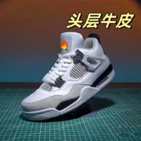 Putian Shoes Pure Original New AJ4 White Cement DH6927 Electric Mother Модные баскетбольные кроссовки средней высоты в стиле ретро для мужчин и женщин.