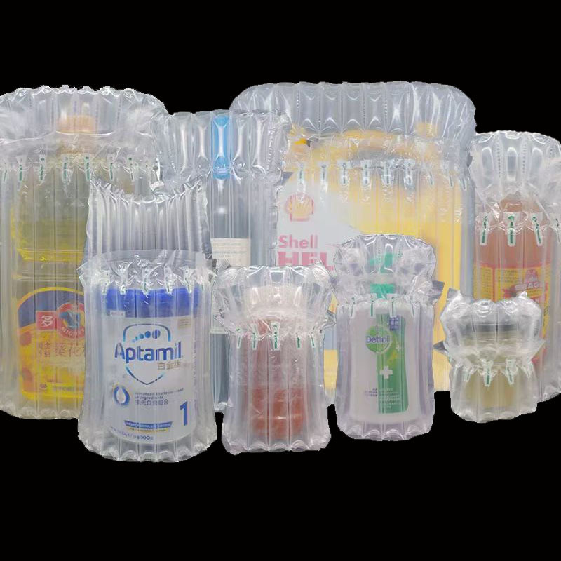 Dongguan Manufacturer Customizes Air Column Bags, Bubble Column Inflatable Bags, Shockproof Honey, Liquor, and Floral Water Packaging Column Bags