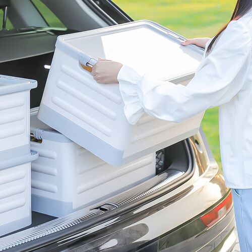 Outdoor camping equipment storage box foldable travel picnic storage box trunk multi-functional storage