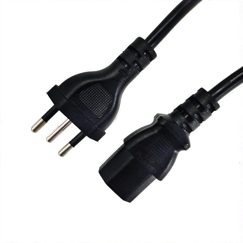 三芯瑞士插头电源线三插品字尾电源线AC电源线三芯品字尾电器设备