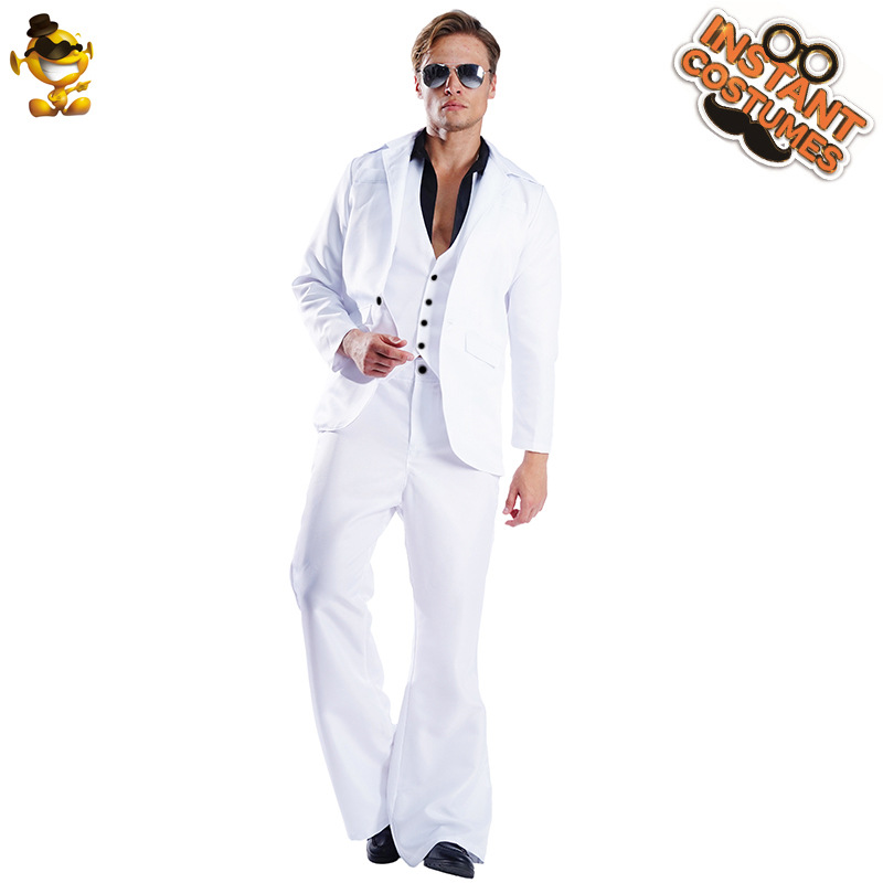 Traje de escenario de discoteca retro de los hombres adultos 80 traje de rendimiento traje de cosplay traje de rol