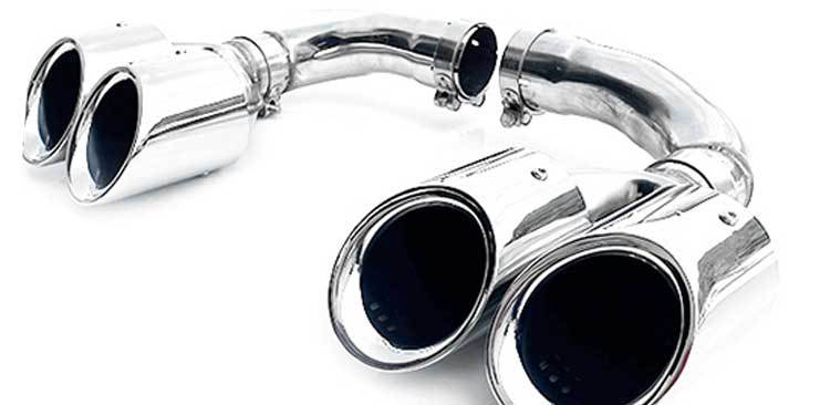 Suitable for 11-24 new Porsche Cayenne coupeS modified original sports three-layer exhaust pipe four-outlet tail throat