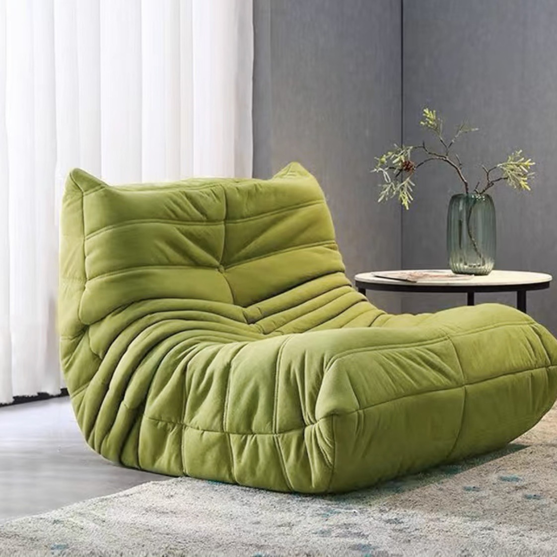 Suministro Exclusivo Transfronterizo de Sofá Cama Perezoso Tipo Oruga, Adecuado para Sala de Estar, Se Puede Usar para Dormir y Recostarse, Balcón, Dormitorio, Sofá Individual Compacto Popular en Internet.