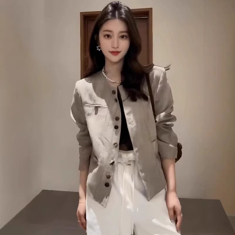 小香风独特漂亮轻薄外套女款春夏2025年新款时尚气质显瘦西装上衣|undefined