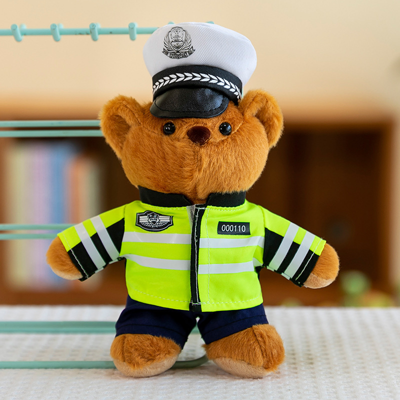 Uniforme de policía de emergencia de bomberos de policía Teddy Bear muñeca Jewel muñeca juguete de peluche regalo