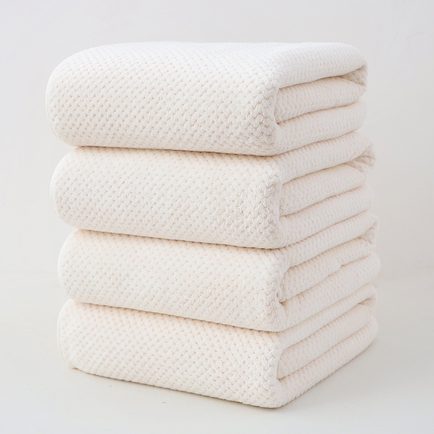 스트리머 화이트 목욕 타올 세트