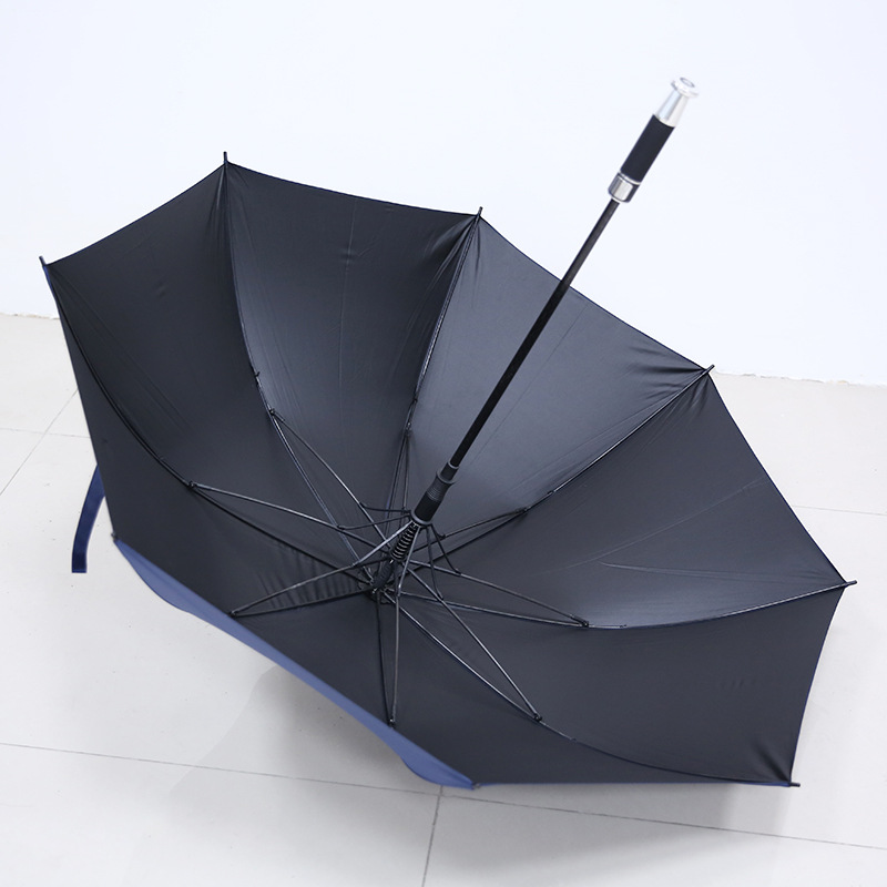 27 pulgadas de golf sombrilla de plástico negro paraguas de sol automático LOGO paraguas solar publicidad suministros comerciales al por mayor