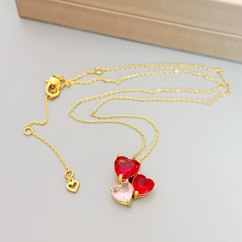cable chain Chain Type Wholesale Jewelry Sweet Heart Shape Brass Plating Jewelry Set Cable Chain