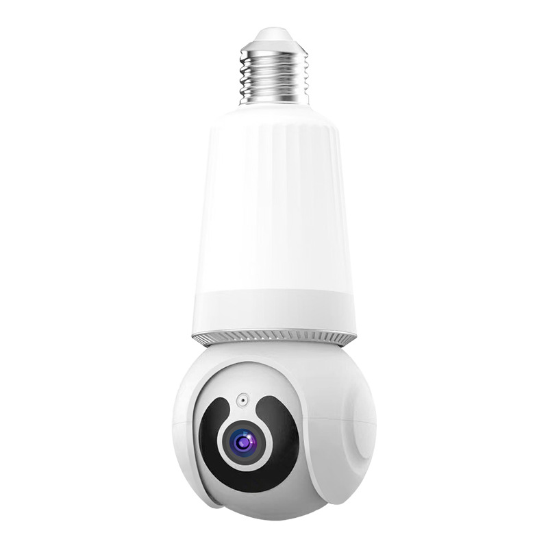V380 Smartphone cámara remota panorámica HD visión nocturna E27 tipo bombilla de monitoreo de iluminación wifi doméstica image 6