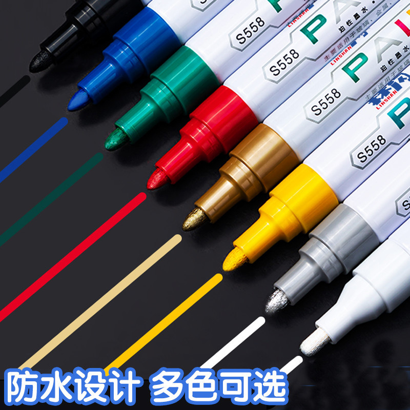 Milestone paint pen, metal tire ceramic glass painting pen, large-capacity quick-dry waterproof oil-based touch-up pen wholesale