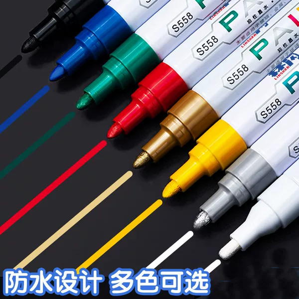 Milestone paint pen, metal tire ceramic glass painting pen, large-capacity quick-dry waterproof oil-based touch-up pen wholesale