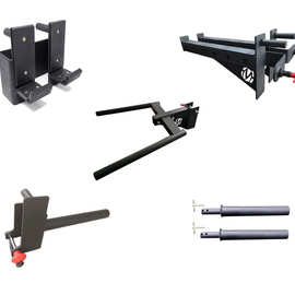 体能架 深蹲架 附件 杠铃短勾 片插杆 长保护杆 双杠 双推臂跳台