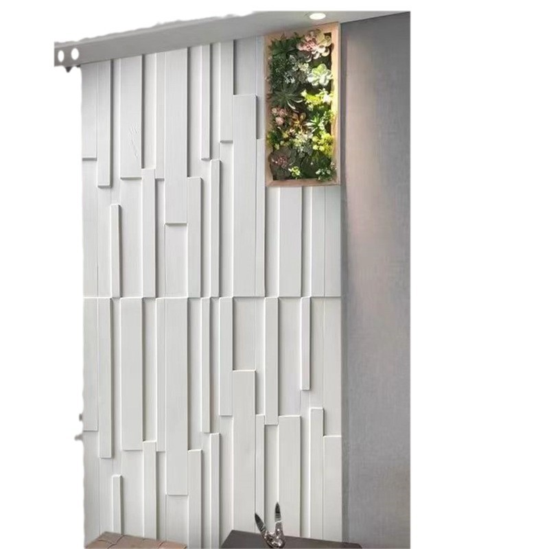 Tablero de mosaico de pu de ladrillo geométrico 3D nuevo componente tridimensional Tablero de cemento de ladrillo Tablero de pared de fondo de piedra de piedra cultural ligera