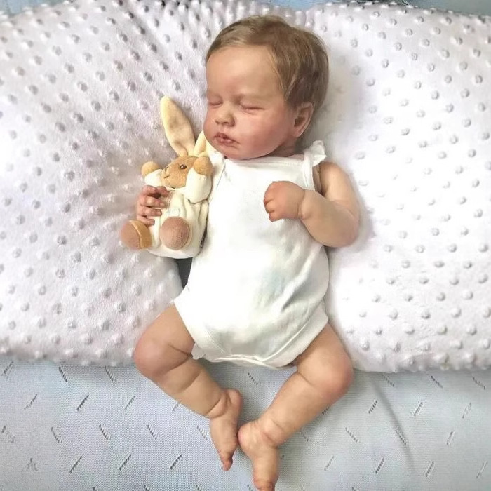 49cm simulación bebé reborn muñeca LOULOU hecho a mano 3D piel sangre venosa seda visible de una sola pieza entrega