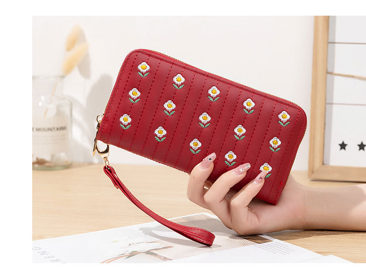 Women's Flower Pu Leather Zipper Wallets display picture 2