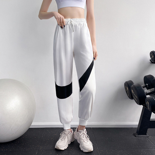 Sports pants for women summer fashion thin loose sports pants breathable long leg binding running training fitness pants wholesale