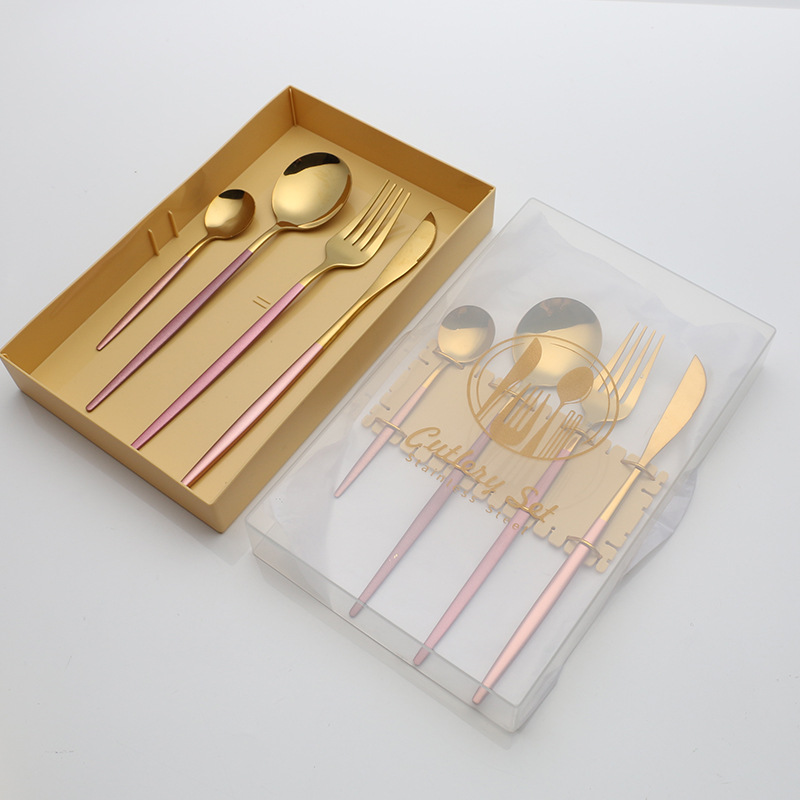 노란색 상자-16개 세트-핑크 골드