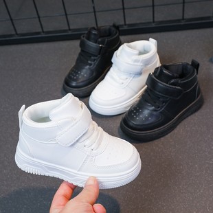 Children's High-top Board Shoes Breathable Wear-resistant Girls' White Shoes Boys sneaker Children's Shoes Toddler Shoes Casual Shoes