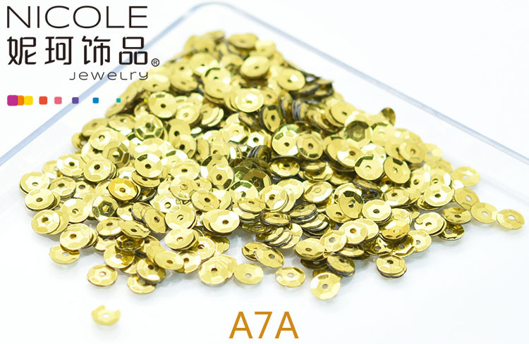 Austria importó lentejuelas 4mm cóncavo bordado francés Glitter Ropa Accesorios 10g Pack
