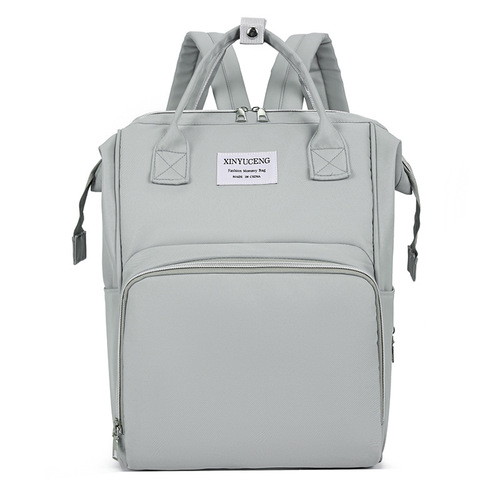 Mommy bag solid color women's large capacity storage dual shoulder bag multifunction outdoor baby carrying mother bag
