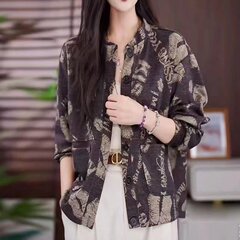 妈妈秋装2025新款洋气爆款夹克外套春秋中年女士装长袖开衫上衣