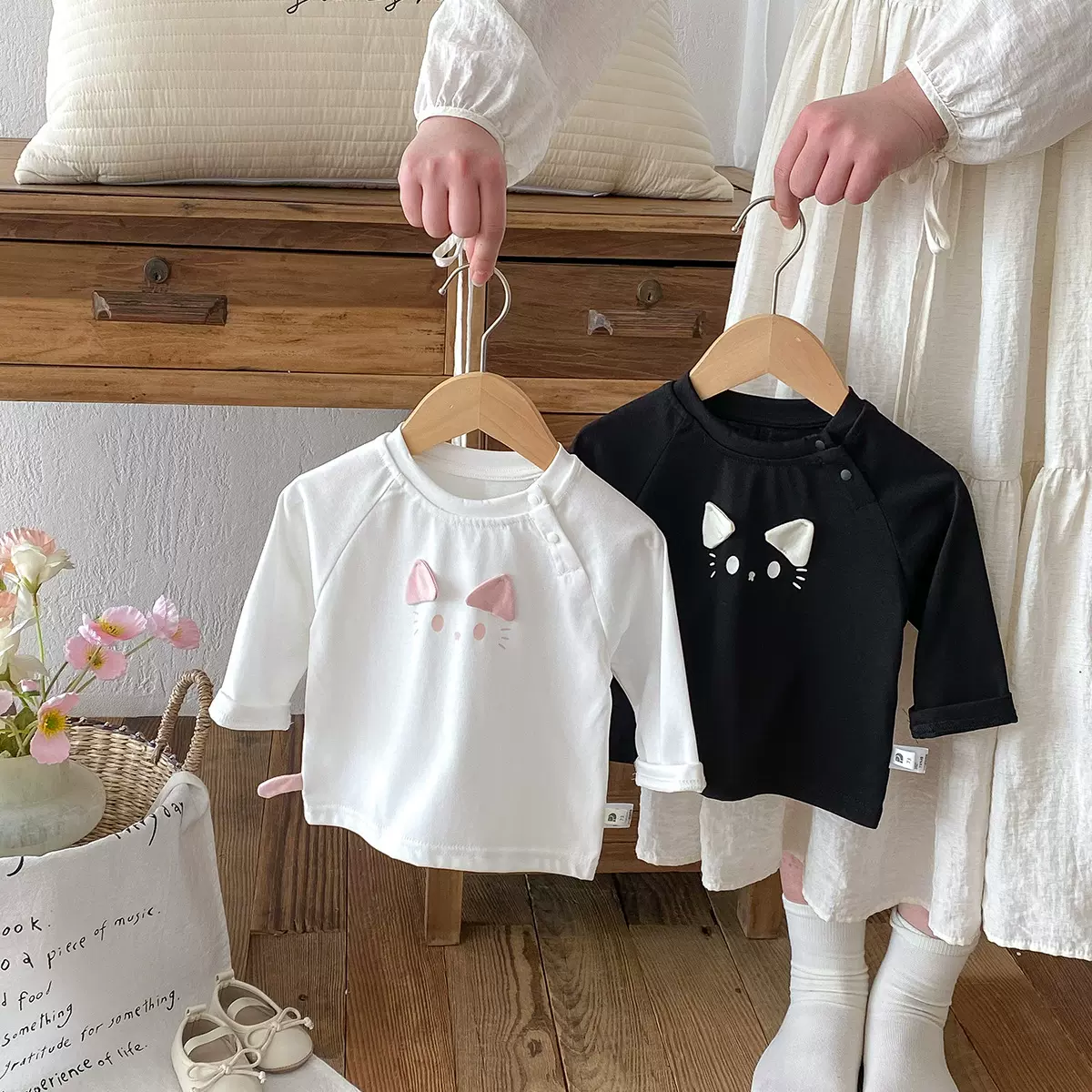 婴幼儿长袖T恤春秋新款2025女童春季套头上衣宝宝可爱打底衫童装