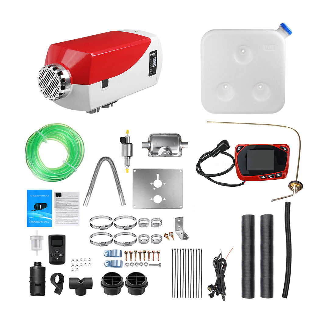 5KW 红白色驻车分体式车载空气加热器 柴油暖风机