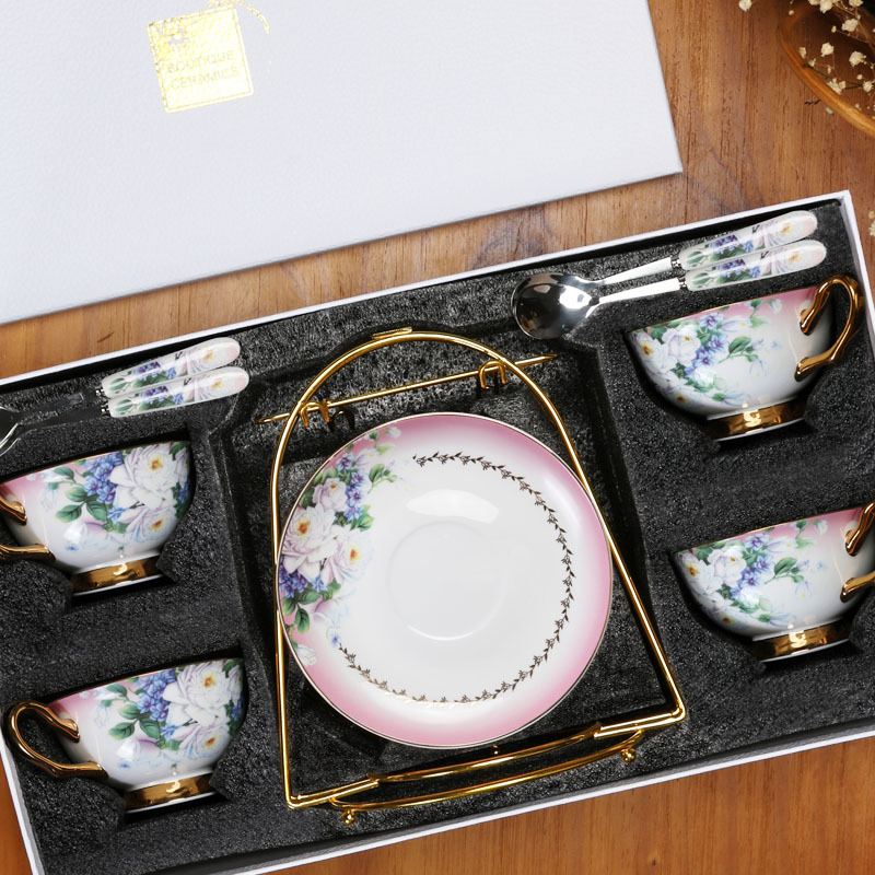 Taza de café de cerámica europea de hueso, taza de cerámica doméstica creativa, taza de alta calidad, caja de regalo de taza exquisita al por mayor