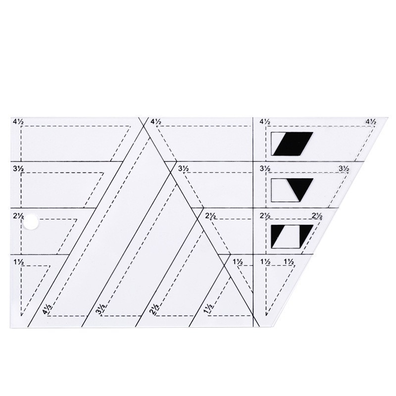 Regla de costura acrílica cuadrada negra transparente cuadrada regla material de herramientas de fabricación de ropa