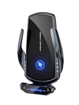 Car phone holder Wireless Charging Mobile Phone Holder - black