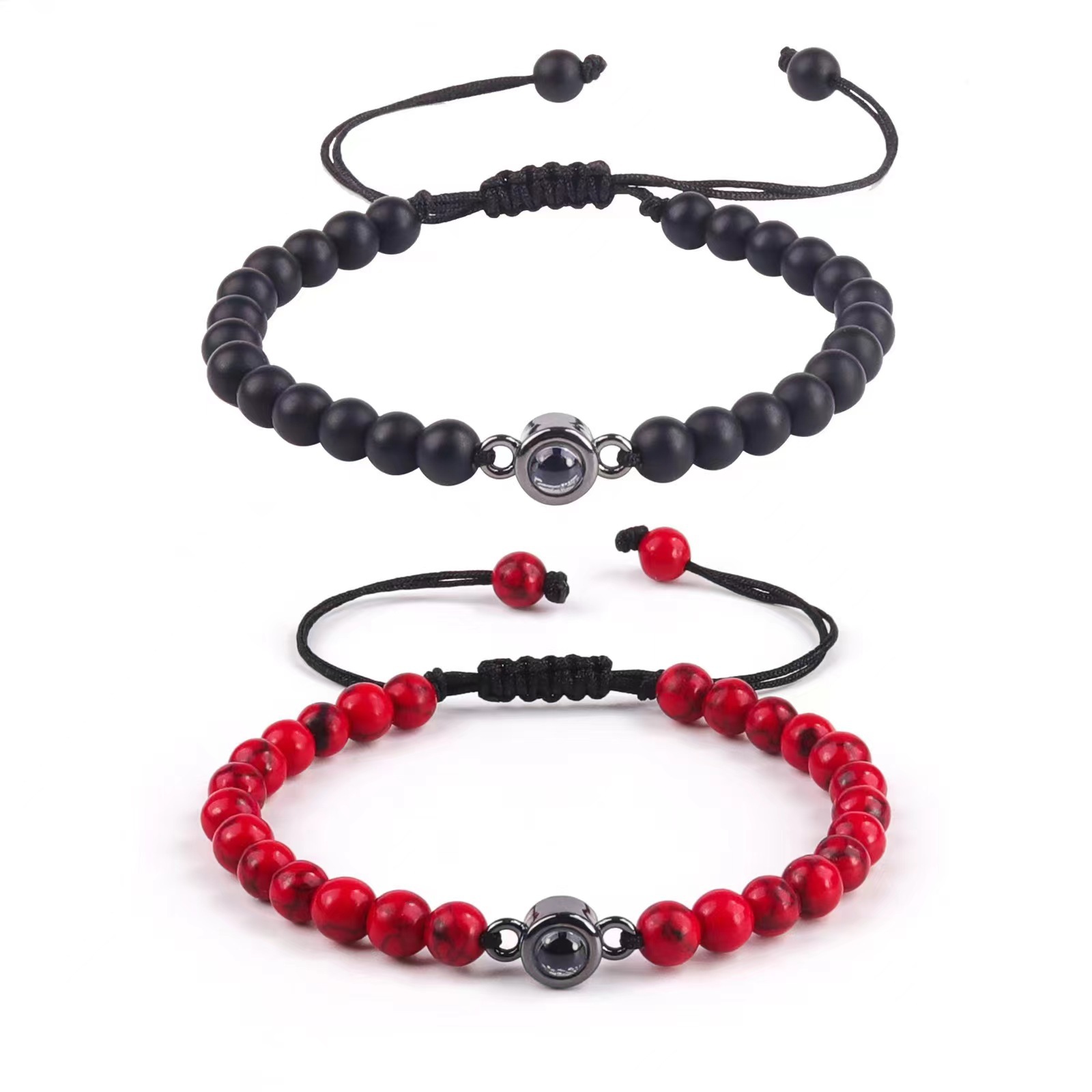 Elegant Vintage Style Geometric Solid Color Natural Stone Wholesale Bracelets display picture 2