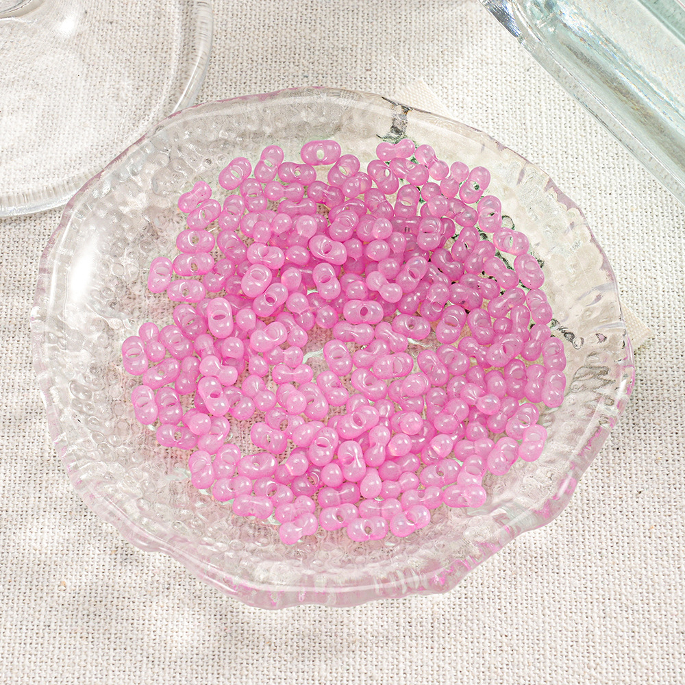 【400 piezas 2 botellas】Cuentas Xiaozi, cuentas sueltas, cuentas para pulseras, material para cuentas, cuentas espaciadoras de 3 mm, accesorios para cadena de teléfono DIY