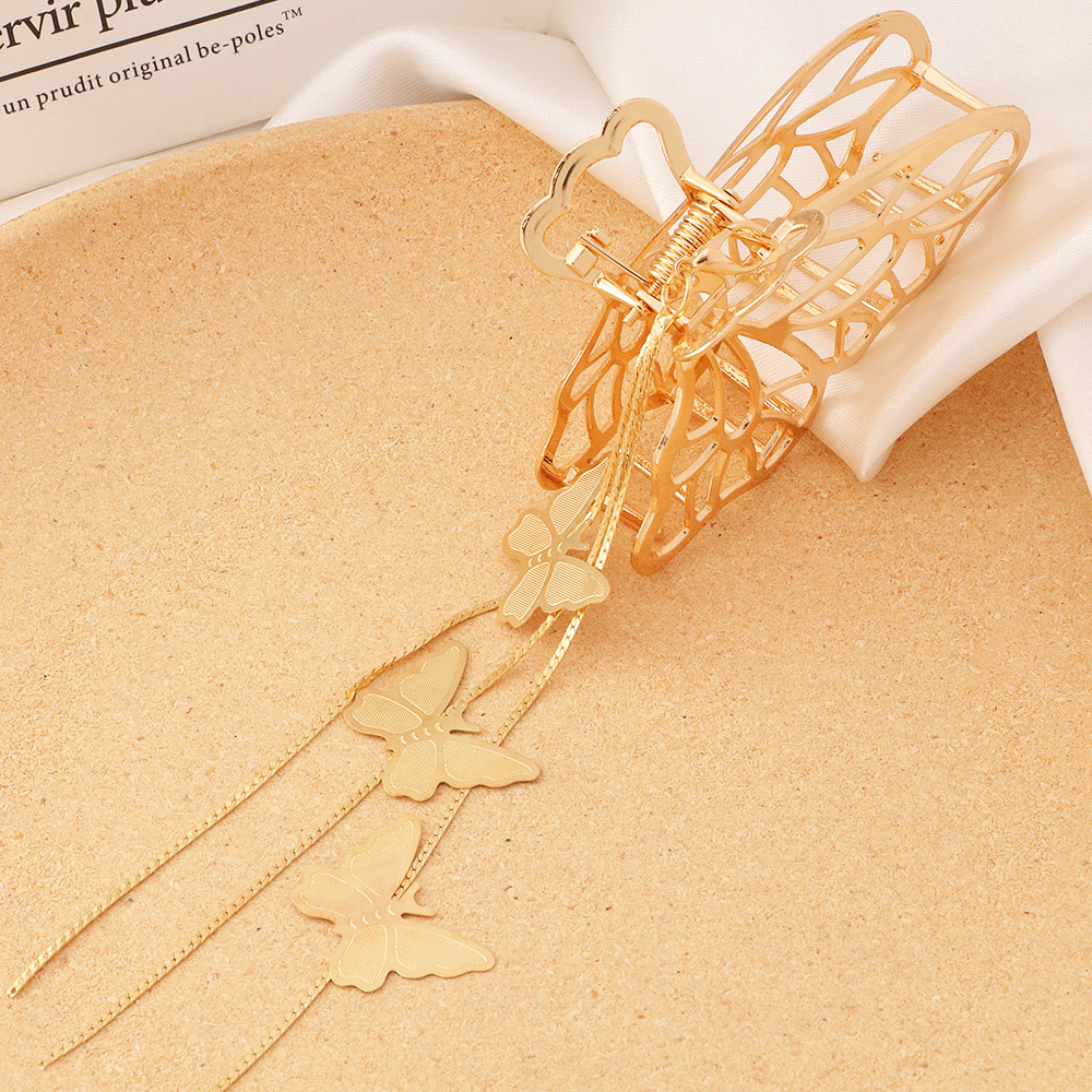 Wholesale Jewelry Pearl Tassel Butterfly Metal Korean Style Catch Clip Nihaojewelry display picture 11