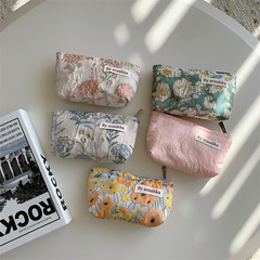 26229 Textured jacquard high-end small cosmetic bag mini lipstick bag portable miscellaneous change storage bag