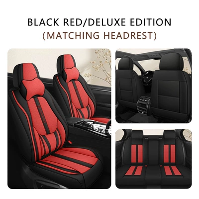 25 Years New All-Season Linen Four Seasons Pad - black-and-red-memory-foam-solid-waist-comfort-version-five-seats