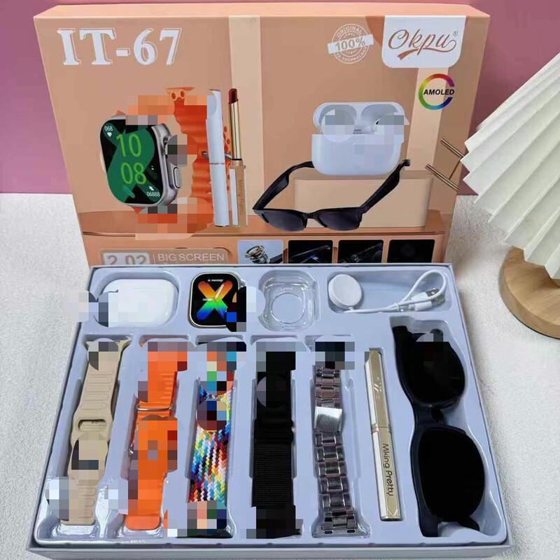 Cross-Border New Model It-67 Smart Watch Ultra3 Smart Glasses Bluetooth Headset Multi-Functional Combo Set Cross-Border New Model It-67 Smart Watch Ultra3 Smart Glasses Bluetooth Headset Multi-Functional Combo Set