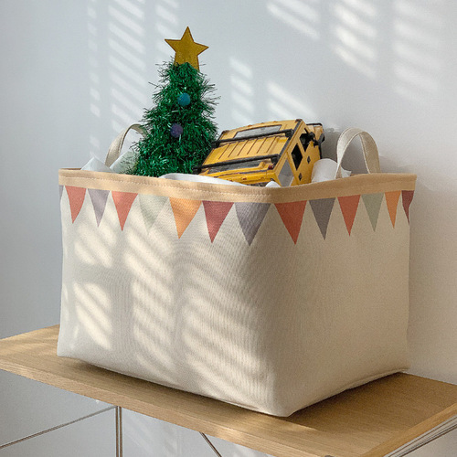Thickened fabric can be bundled quilt clothes storage basket moving quilt dust bag dormitory home large storage bucket