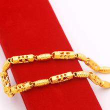 8m60cm男士项链欧币电镀大粗仿真假黄金色越南沙金项链高保色批发