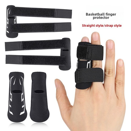 Outdoor basketball elastic bandage finger guard with soft rebound double strap wrap pressure fixed support sports finger guard
