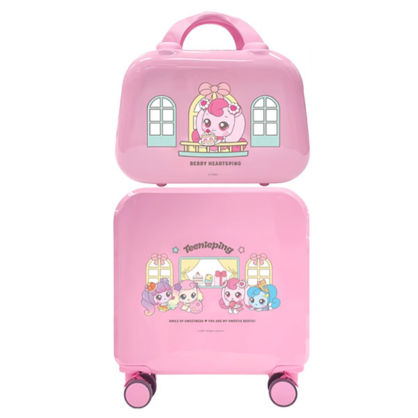 卡通印花子母箱18寸儿童小型登机箱万向静音轮pc膜行李箱工厂批发