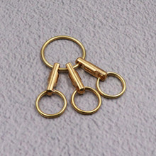 创意礼品黄铜钥匙圈环车钥匙挂件八字环男个性钥匙扣挂饰卡圈